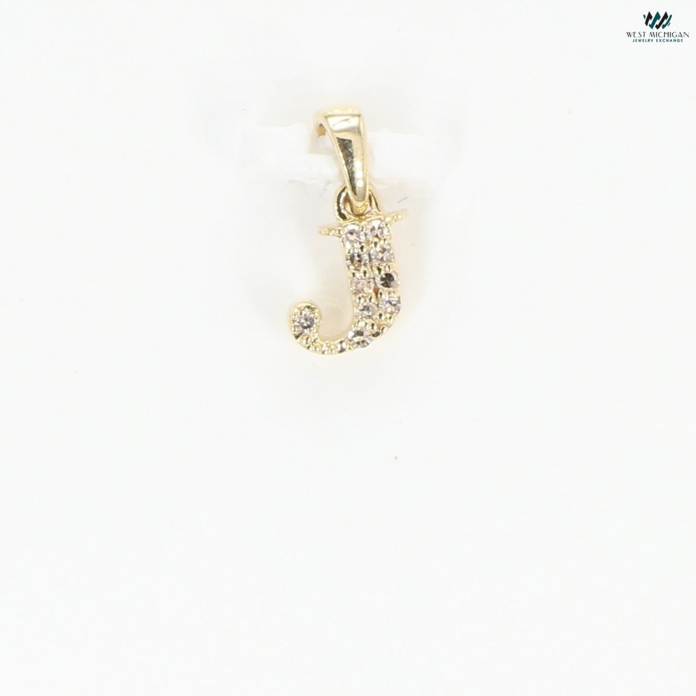 Diamond initial small "J" charm 169153