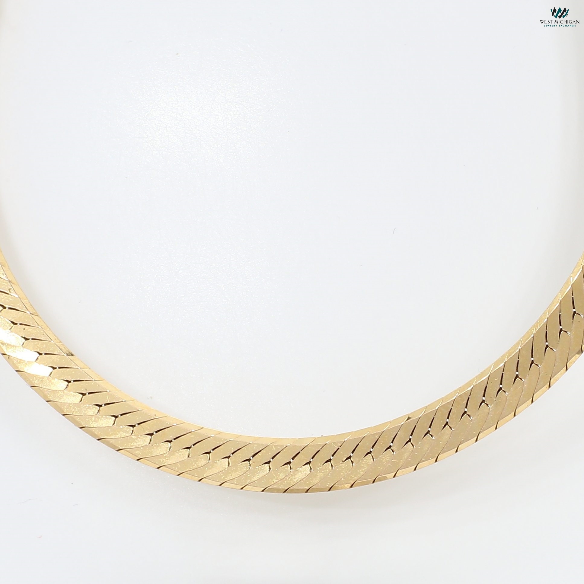 14K Herringbone Chain Necklace| 15.45 Grams| Length 16