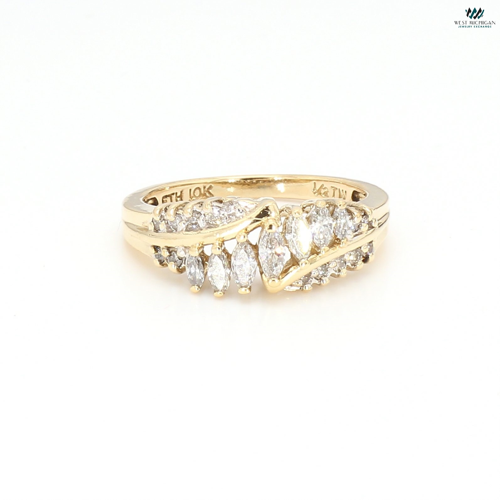 10K Yellow Gold Diamond Engagement Ring| 0.50 CT TDW| 3.35 Grams| R13471 -  WMJE