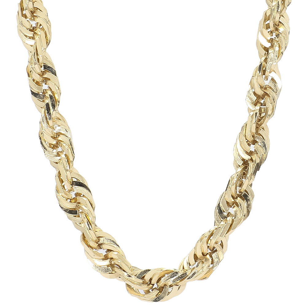 10K Yellow Gold Rope Chain Necklace| 36.4 Grams| Length 24"| 5.40MM- N14346