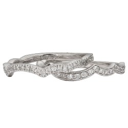 14K White Gold Diamond Bridal Ring Set| 1.60 CT TDW| 8.4 Grams| Size 6.5"- R13511