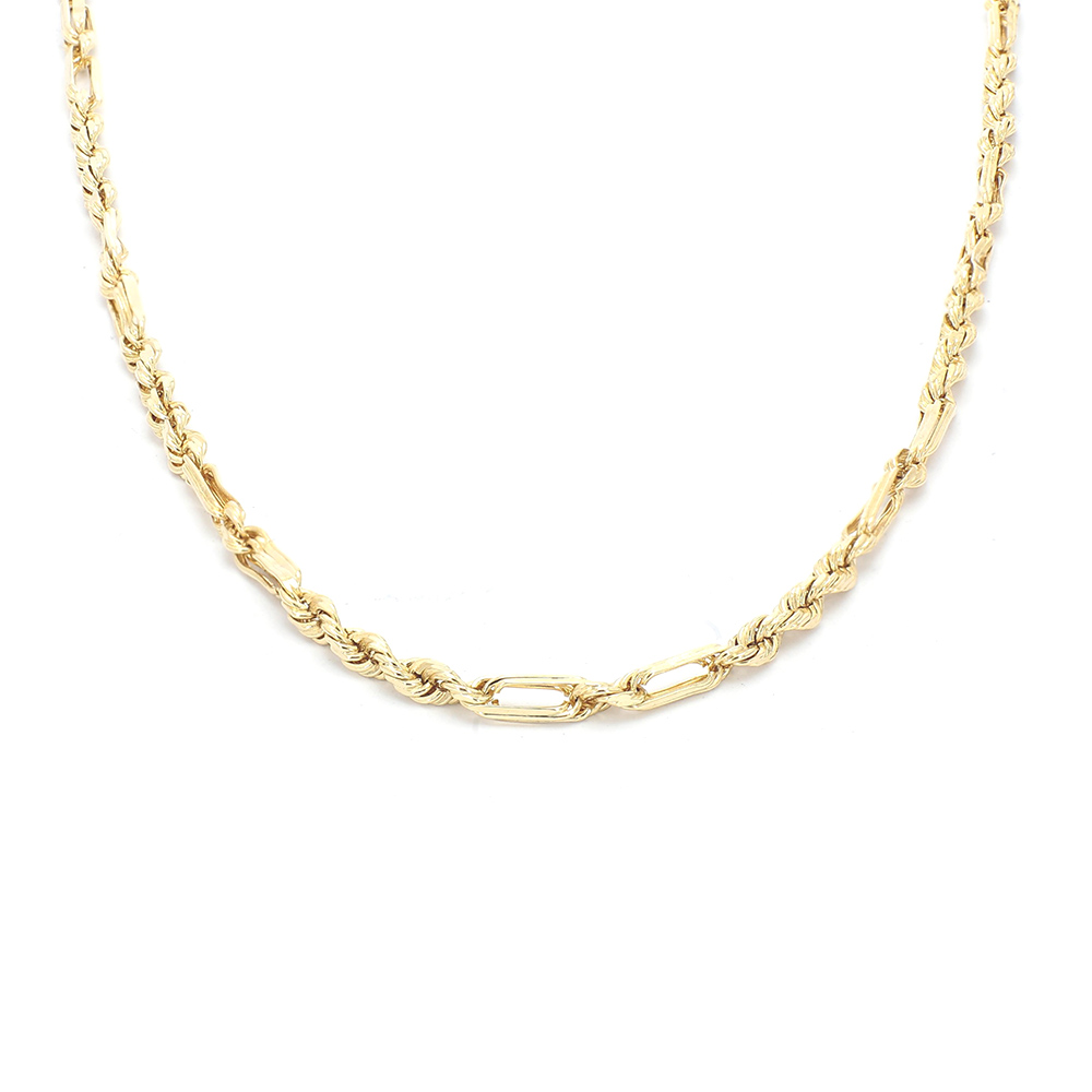21″ Yellow Gold Solid Chain Necklace In 14K| 13.5 Grams – N2738C - WMJE